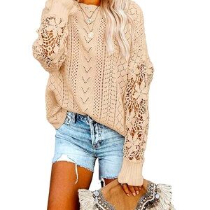 Coquette Lace Crochet Sweater